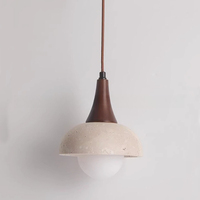 Lustre de luxe moderne rond en travertin, lampes suspendues, luminaire de plafond pour salon et chambre, décoration intérieure au design unique