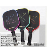 Raquette de pickleball en fibre de carbone Toray T700 avec noyau MPP et surface haute adhérence, personnalisable avec logo, vente en gros directe usine