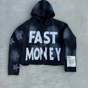 Sudadera con Capucha Retro Encantadora y Resistente del Fabricante, con Cierre, Impermeable, Cortavientos, de Algodón Grueso, Textil Elaborado para Hombre - Product Image 3