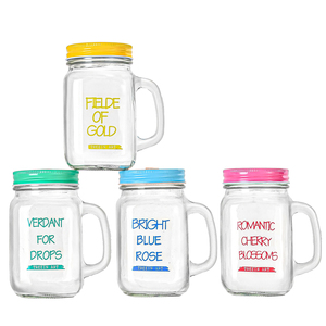 Supply Low Price Beverage Liquid Water Bottle Glass <strong>Mason</strong> <strong>Jar</strong> for Canning With <strong>Plastic</strong> Lid - Product Image 2
