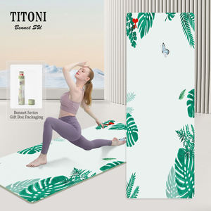 <span class=keywords><strong>TITONI</strong></span> Premium Ultra Épais Écologique Tapis De Gymnastique En Caoutchouc PU Avec Sangle Tapis De Yoga Livraison Gratuite Norme Allemande 100 - Product Image 6