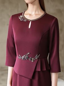 <span class=keywords><strong>Robe</strong></span> midi <span class=keywords><strong>chic</strong></span> à taille perlée, <span class=keywords><strong>robe</strong></span> <span class=keywords><strong>de</strong></span> soirée formelle grande taille, <span class=keywords><strong>robe</strong></span> <span class=keywords><strong>de</strong></span> soirée, manches 3/4, tenue <span class=keywords><strong>pour</strong></span> invité <span class=keywords><strong>de</strong></span> mariage, <span class=keywords><strong>mère</strong></span> <span class=keywords><strong>de</strong></span> <span class=keywords><strong>la</strong></span> <span class=keywords><strong>mariée</strong></span>, taille L-5XL - Product Image 5