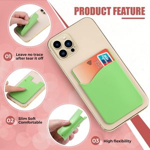 Porta carte in Silicone all'ingrosso della fabbrica compatibile con iPhone personalizzabile Logo Design stampato carta d'identità portafoglio cellulare - Product Image 4