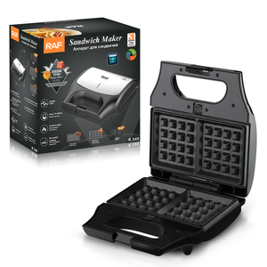 RAF 3 in 1 <b>Waffle</b> Sandwich Donut Panini Household Non Stick Coating Maker 800W Multi-functional Cake Making <b>Machines</b> Breakfast B - Product Image 1