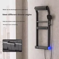 Hôtel en vente chaude salle de bain moderne mural mitigeur en céramique thermostatique doux colonne de douche ensemble laiton inoxydable appartement