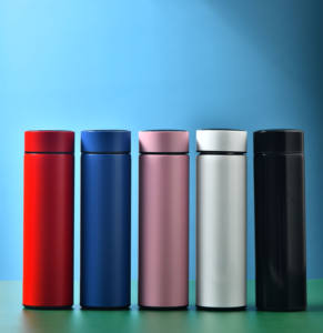 Thermos en acier inoxydable isolé de 500 ml avec logo personnalisé, couleur or métallique, bouteille d'eau intelligente avec affichage de la température LED - Product Image 5
