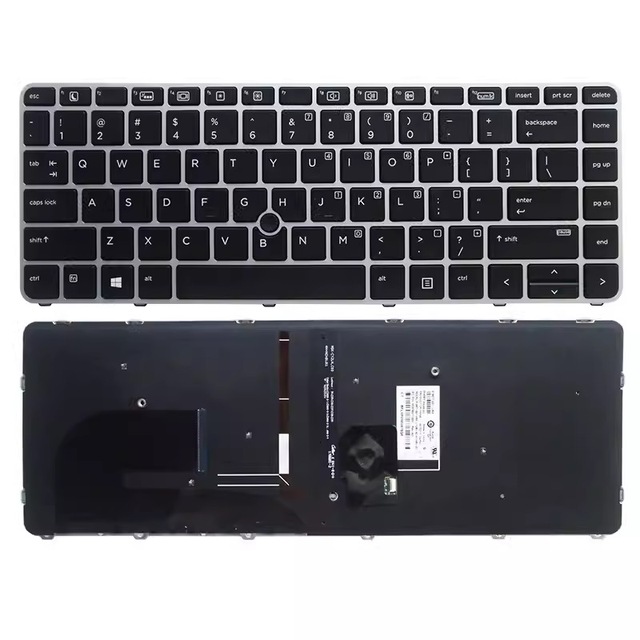 Just EWIN Laptop US/RU Keyboard with Power Button for HP EliteBook 745/840/848 G3/G4 Notebook Keyboard