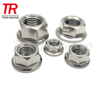 Tuerca hexagonal con brida de titanio DIN 6923