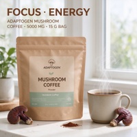Poudre de café aux champignons adaptogènes OEM ODM Marque privée Vente en gros Mélange de champignons Adaptogènes pour la concentration et les compléments alimentaires