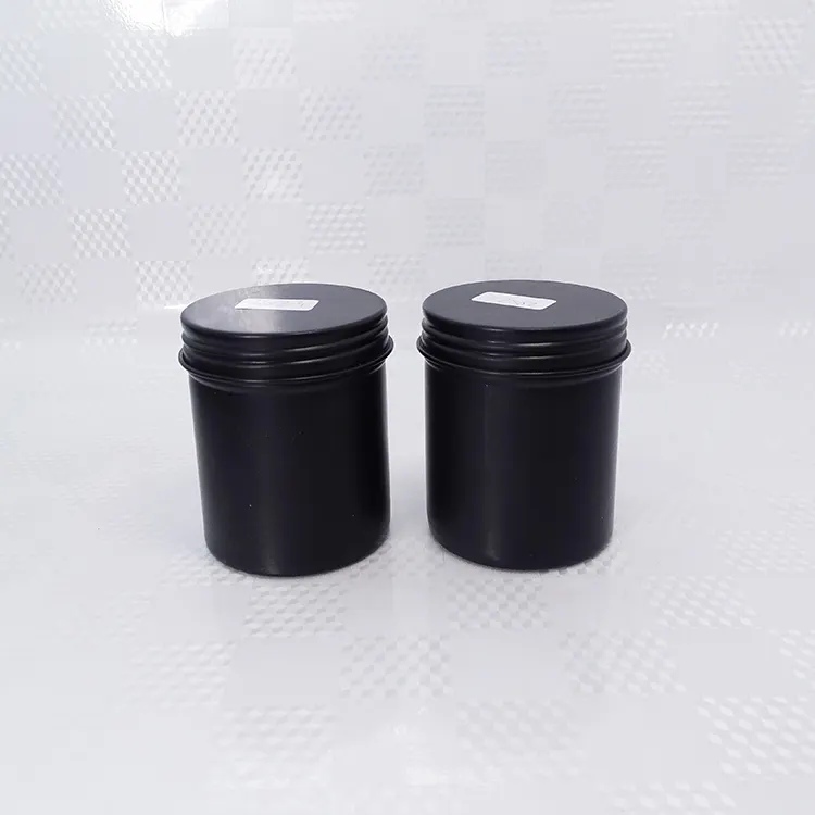 15g 30g 50g 100g 120g 150g 200g 250g Black Metal Tins Candle Tins Round Containers with Screw-On Lids