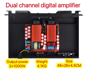Hot Sale 1U 2-Channel 1000W Digital Amplifier Class D Stereo System for <strong>Concerts</strong> 8ohm Metal <strong>Active</strong>/Passive 2*1000W <strong>Speakers</strong> - Product Image 4