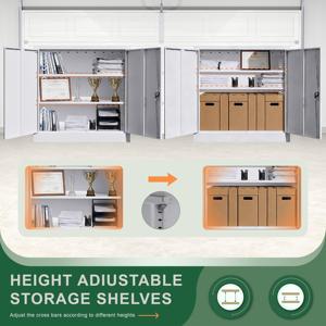 Archivador Blanco de 2 Puertas Directo de Fábrica, 2 Estantes Ajustables, Unidad de Almacenamiento Pequeña, Precio al por Mayor, Muebles de Oficina - Product Image 6