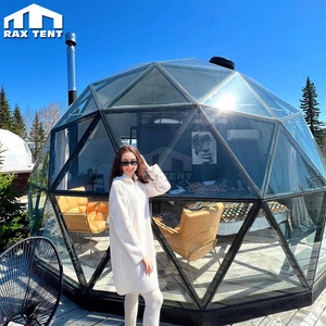 Domo Geodésico de Cristal para Glamping, Hotel al Aire Libre <span class=keywords><strong>con</strong></span> Calefacción y Ventilador Solar - Product Image 2