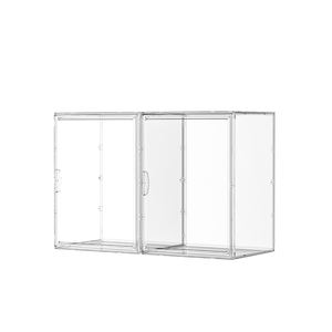 Lot de 10 jouets en <span class=keywords><strong>plastique</strong></span> transparent Vitrine de travail manuel Organisateur de bureau empilable Conteneur d'affichage de figurines d'<span class=keywords><strong>action</strong></span> à 2 niveaux - Product Image 6