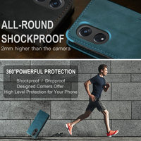 CaseMe Nouveauté 2023 pour 15 Pro Max Étui gaufré Portefeuille professionnel Emplacements pour cartes Antichoc Cuir artificiel Téléphone portable