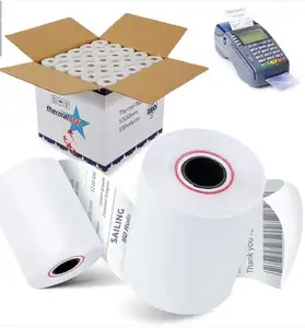 Rolo de papel térmico direto da fábrica para caixa registradora, papel 80mm 57mm para recibo de caixa, caixa pos, ATM, banco, rolo de papel térmico