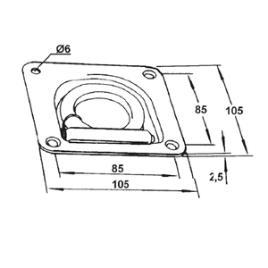 <span class=keywords><strong>Anneau</strong></span> de fixation en <span class=keywords><strong>D</strong></span> encastré robuste <span class=keywords><strong>pour</strong></span> remorque de transport, camionnette et camion - Product Image 4