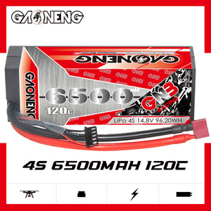 GNB for 6500MAH 4S 4S2P 14.8V 120C T-PLUG <b>Cabled</b> Hard Case RC LiPo <b>Battery</b> 1:8 RC Racing Car Boat Truck Truggy 300-Cycle - Product Image 2