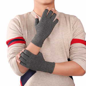 Compression Anti-Arthritis Hand Gloves Fingerless Wrist Support for Lymphedema <strong>Rheumatoid</strong> <strong>Pain</strong> <strong>Relief</strong> - Product Image 3
