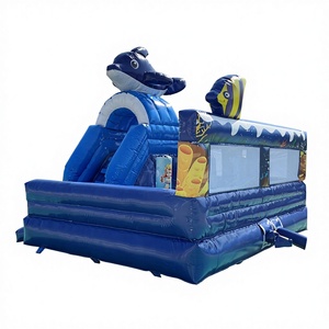 Castillo Inflable <span class=keywords><strong>de</strong></span> PVC Azul - Castillo <span class=keywords><strong>de</strong></span> Princesa, Castillo <span class=keywords><strong>de</strong></span> Delfines, Trampolín para Fiestas Infantiles, <span class=keywords><strong>Juego</strong></span> para Fiestas - Product Image 3