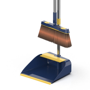 Juego de escoba y recogedor magnético giratorio, cerdas suaves de alta densidad, escoba plegable para limpieza del hogar - Product Image 5