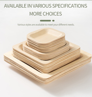 Assiette jetable biodégradable en bois de peuplier rectangulaire naturel écologique pour mariage, réception, traiteur, taille et logo personnalisés