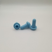 Tétine compte-gouttes en caoutchouc bleu en silicone de 15 mm pour biberons