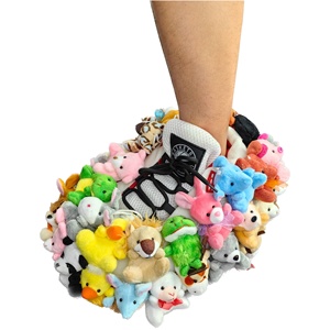 Chaussons de sport personnalisés DIY pour filles, avec décorations en peluche d'ours mignon, en coton épais et fourrure, antidérapants pour l'automne et l'hiver - Product Image 5