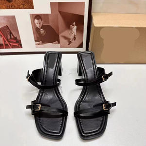 NEW Wholesale Summer Women's High-Heeled <b>Sandals</b> Anti-Slippery Breathable Lightweight Square Thick <b>Fashion</b> Trend Heel <b>Sandals</b> - Product Image 3