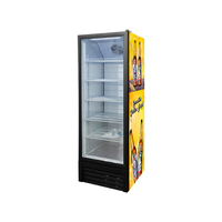 Réfrigérateur de présentation commercial Meisda SC235 235L à refroidissement direct et porte vitrée simple pour supermarché