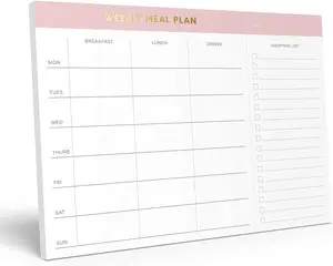 Hot Custom Strappare Lista della Spesa Settimanale Pasto Planner Magnetica Notepad Per Frigo