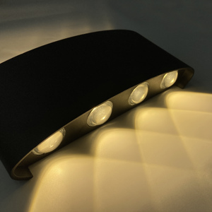 Buona qualità moderno nero/bianco impermeabile IP54 alluminio cortile <span class=keywords><strong>led</strong></span> <span class=keywords><strong>parete</strong></span> di illuminazione su e giù per esterni lampada da <span class=keywords><strong>parete</strong></span> - Product Image 5