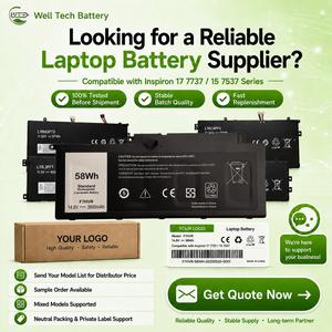 Batería de Alta Calidad F7HVR T2T3J para Portátil <span class=keywords><strong>Dell</strong></span> <span class=keywords><strong>Inspiron</strong></span> <span class=keywords><strong>17</strong></span> <span class=keywords><strong>7737</strong></span> 15 7537 Serie G4YJM 062VNH - Product Image 6