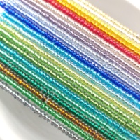 Perles de rocaille rondes en verre de haute qualité en gros, 2 mm, 3 mm, 4 mm, pour la fabrication de bijoux et de bracelets DIY
