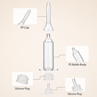 Flacon seringue cosmétique de luxe vide avec bouchon à vis en plastique pour crème contour des yeux, crème visage, correcteur, huile essentielle, et produits raffermissants pour la peau, disponible en 2ml, 3ml, 5ml