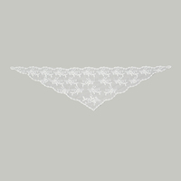 Voile de mariée pour femme, brodé, avec franges, en polyester, en forme de triangle, en dentelle