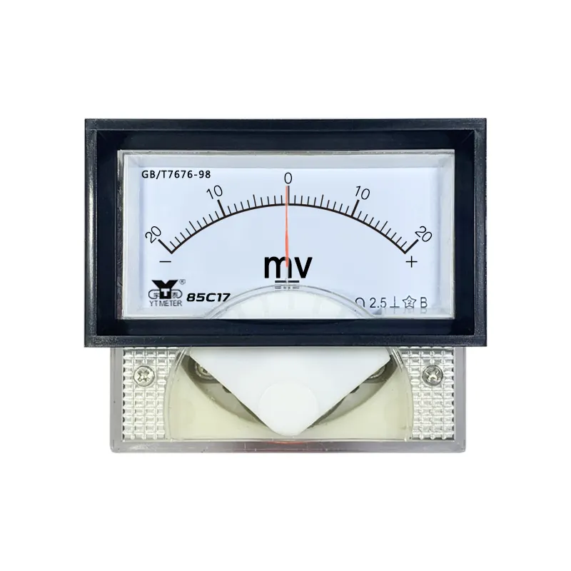 YT pozitif ve negatif millivoltmeter 20mv 25mv 50mv 75mv pointer çift yönlü metre 85C17 DC voltmetre