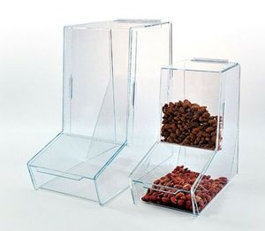clear acrylic gravity feed sanck candy bin plastic food dispenser