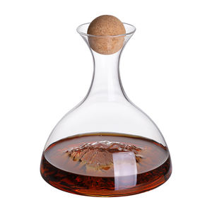 Carafe à whisky de 1000 ml avec montagne en verre borosilicate haute résistance, carafe à vin rouge avec bouchon en forme de boule, logo personnalisé - Product Image 1