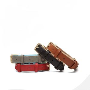 Collar de perro de cuero genuino de lujo Collar de perro antiestrangulamiento resistente al desgaste de moda Collar de mascota nuevo ajustable - Product Image 4