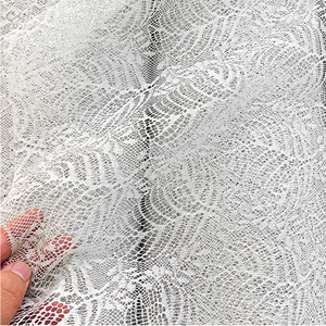 Gacent vải tùy chỉnh Châu Âu phổ biến bạc long lanh trắng Bột ren thêu vải tuyn vải cho Wedding party Dresses - Product Image 2