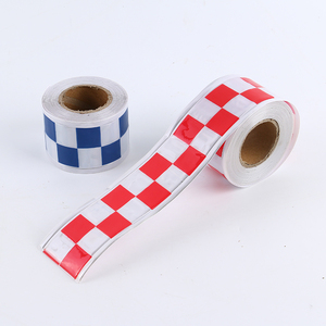 PVC băng phản chiếu màu vàng phản chiếu vải Dải khả năng hiển thị cao không tự dính phát sáng trong tối an toàn giao thông quần áo vest - Product Image 6