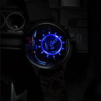Reloj de Cuarzo Japonés de Diseño Eléctrico Único, Reloj de Cuarzo con Esfera Luminosa de 3 BAR, Relojes de Lujo Personalizados para Hombre