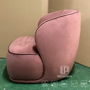 Sillón Individual de Balcón de Diseño Italiano en Terciopelo, Sillón Individual de Lujo Ligero para Sala de Estar - Product Image 4