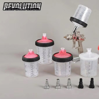 Système de gobelets de pulvérisation jetables avec pot gradué en plastique transparent pour mélange de peinture – Remplacement