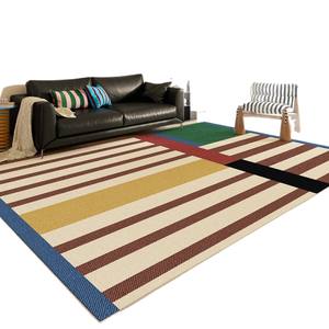 Tapis rayé rectangulaire moderne Wan Xinlong, antidérapant, lavable à l'eau, pour salon et chambre à coucher - Product Image 1
