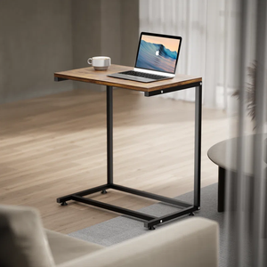 Mesa deslizante resistente en forma de C de madera de ingeniería y marco de <span class=keywords><strong>metal</strong></span> con almacenamiento abierto para sofá cama reclinable - Product Image 5