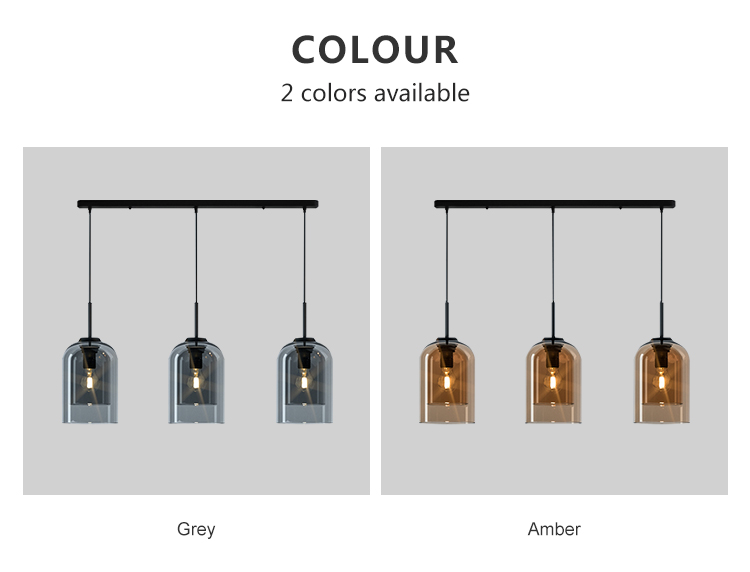 New Product Decoration Home Office Dining Room 3 Arms Glass Modern E27 Chandelier Light