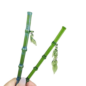 Eternal Night Starry River Glazed Bamboo Leaf Hairpin Hairware Hair Accessories Updo Ancient Chinese Style So Beautiful Cos <strong>Cheo</strong> - Product Image 5