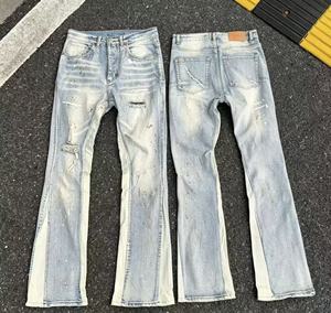 <span class=keywords><strong>Jeans</strong></span> da <span class=keywords><strong>Uomo</strong></span> Personalizzati all'Ingrosso, <span class=keywords><strong>Pantaloni</strong></span> Slim, Dritti o Svasati con Effetto Lavato, Strappi, Applicazioni in Strass e Patch - Product Image 3
